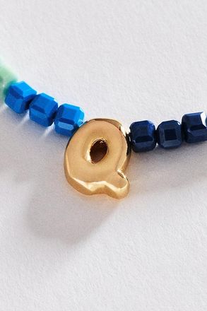 Anthropologie Colorful Beaded Initial Necklace