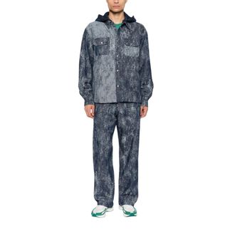 Laneus Overhemden, Heren, Blauw, L, Denim, Denim Shirt