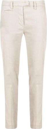 Dondup Pantalone Slim Perfect - Dames - Vrijetijds broeken - Beige - W28 - Katoen - Broeken