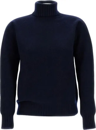 Drumohr Jersey de cuello alto - Knitwear - Mujer - Azul - XS