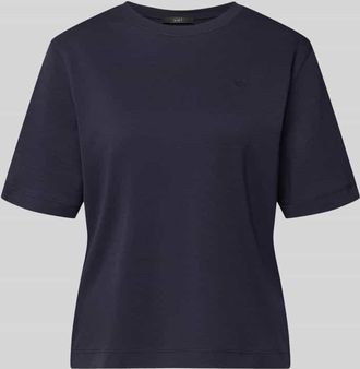 Oui T-Shirt mit Logo-Stitching Modell SVEHA in Marine, Gr&ouml;&szlig;e 34