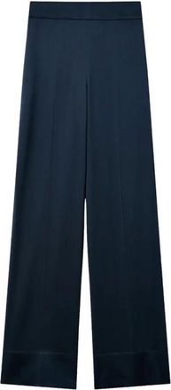 Joseph Dijon Pant - Dames - Wijde Broeken - Blauw - S - Satijn - Broeken