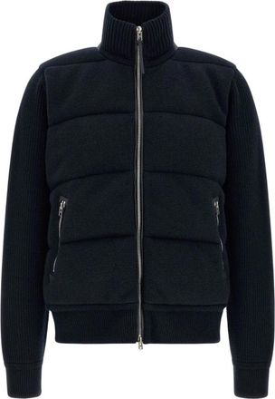 Tom Ford Gewatteerd Gebreid Paneel Jasje - Heren - Vesten - Blauw - L - Truien & Vesten