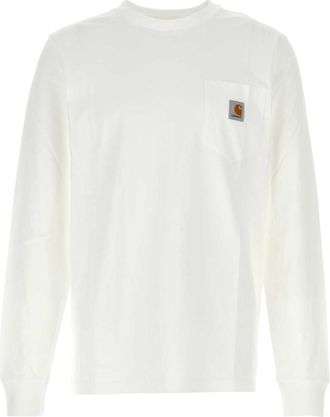 Carhartt Work in Progress White Cotton Pocket T-shirt