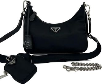 Prada Pre-owned Prada Saffiano Trimmed Re Nylon Re Edition 2005 Satchel Ladies 6QELOIVOXOVH2QDE