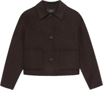 Arma Kerry Cropped Wollen Jas - Dames - Zomerjassen - Bruin - S - Wol - Jassen