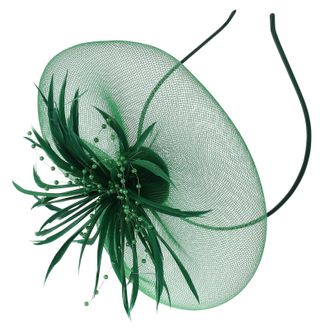 Frcolor Party Headwear Elegant Hair Clip Green Mesh Bow Headband for Women Wedding and Performance