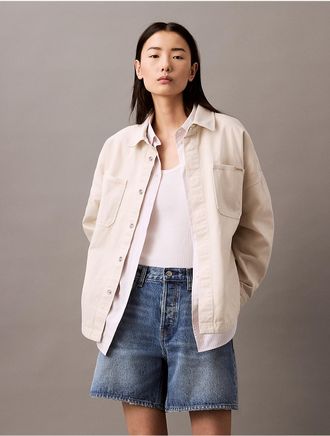 Calvin Klein Jeans Calvin Klein Womens Relaxed Utility Shirt - White - XS