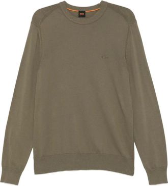 BOSS Maglione con ricamo - Verde