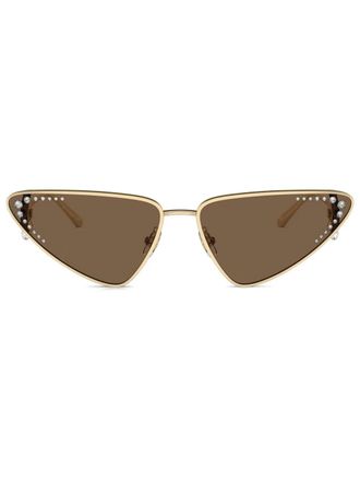 Jimmy Choo Eyewear Zonnebril met cat-eye montuur - Goud