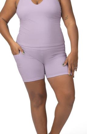 Kindred Bravely Stevie Active Postpartum Bike Short in Lavender Mist at Nordstrom, Size X-Large