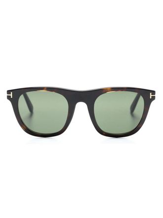 Tom Ford Eyewear Occhiali tartarugati con montatura intercambiabile - Marrone