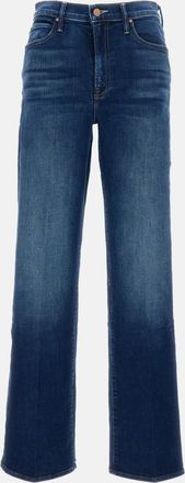 Mother Blue Straight-leg Jeans