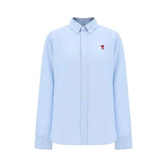 Ami Overhemden, Dames, Blauw, L, Casual Shirts