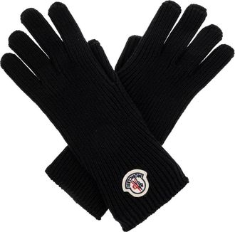 Moncler Wolhandschoenen - Heren - Handschoenen - Zwart - L - Wol - Accessoires