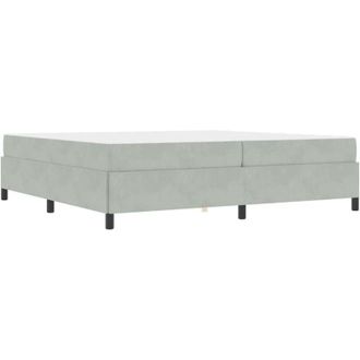 vidaXL Vidaxl - Estructura De Cama Gris Claro, Gris Y Blanco 200 X 200 Cm