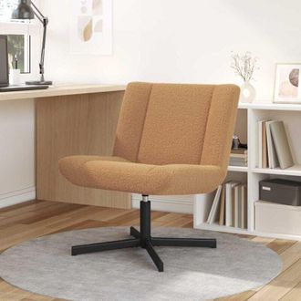 vidaXL Vidaxl - Sedia girevole Beige 63 x 75 x 76 cm Tessuto