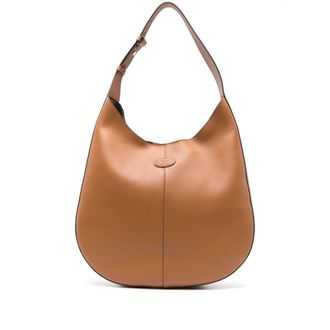 Tod's Di Bag Hobo Logo Detailed Medium Shoulder Bag