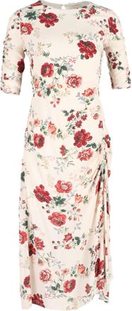 Maje Rondi Midi Dress in Floral Print Viscose
