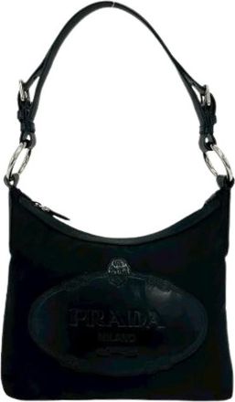 Prada Borsa a spalla Pre-owned in Nylon e Pelle - - Pre-owned - Donna - Nero - ONE SIZE