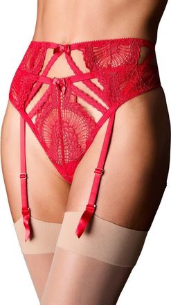 Journelle Natalia Lace Suspender Belt in Scarlet at Nordstrom, Size X-Small