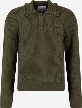 Molli Langarm-Polohemd aus texturiertem Strick Ding