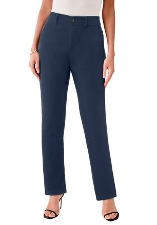 Roaman's Bi-Stretch Straight Leg Pants in Navy at Nordstrom, Size 18