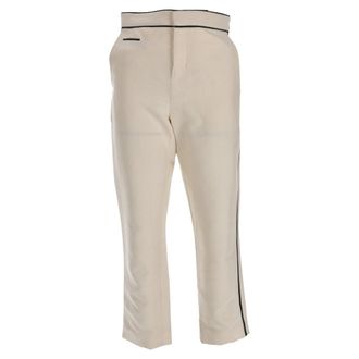 Marni Cropped Trousers in Ivory Cotton
