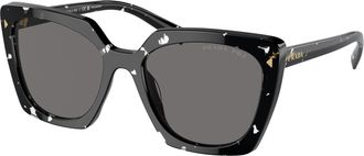 Prada Polarized Grey Butterfly Ladies Sunglasses PR 23ZS 15S5Z1 54