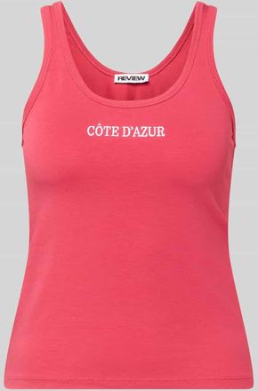 Review Tanktop mit Rundhalsausschnitt und Stickerei in Rot, Gr&ouml;&szlig;e XL