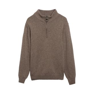 Barbour Maglione Holden con zip a un quarto - - Knitwear - Uomo - Marrone - L
