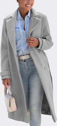 Lascana Belted Wrap Coat in Grey Heather at Nordstrom, Size 10