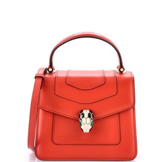 Bulgari Serpenti Forever Top Handle Bag Leather Small