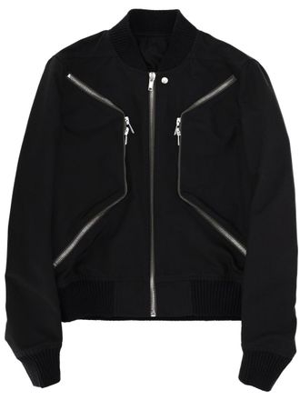 Rick Owens Heizer Flight Cropped Black Jacket