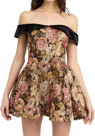 En Saison Carey Mini Dress In Pink Gold Black