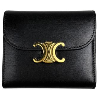 Celine Black Leather Wallet (Tri-Fold) (Pre-Owned)