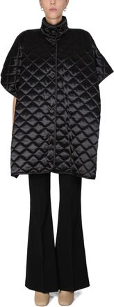 Moschino Black Quilted Mock Collar Jacket