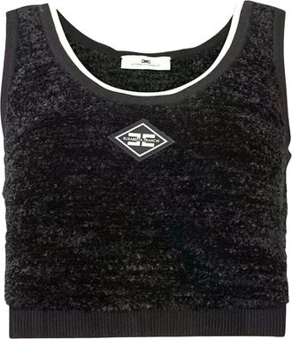 Elisabetta Franchi Maglia - Dames - Ronde hals truien - Zwart - L - Truien & Vesten