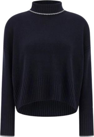Pinko Falkland Turtleneck Sweater - Dames - Coltruien - Blauw - XS - Wol - Truien & Vesten