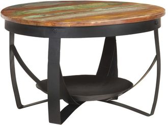 vidaXL vidaXL Tavolino da Salotto Ø68x43 cm in Legno Massello di Recupero