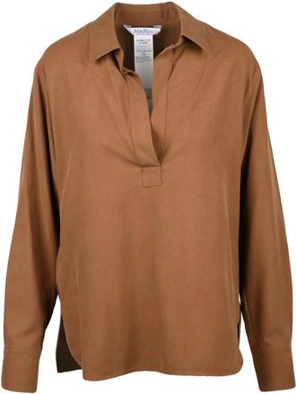 Max Mara Overhemden, Dames, Bruin, XS, Blusa