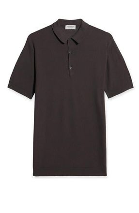 Fortela Isis Short Sleeve Knit Polo in Chocolat at Nordstrom, Size Small
