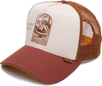 Djinns DNC Bathing Girl Trucker Cap Mesh Cap Hat Cap Hat Caps, cream/brown, One Size