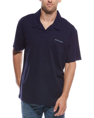 Scotch & Soda Ribbed Johnny Collar Shirt