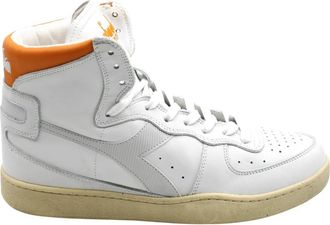 Diadora Vintage Basketbalsneakers Wit Persimmon - Heren - Sneakers - Wit - 45 1/2 EU - Katoen - Schoenen