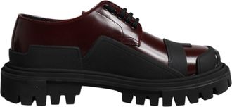 Dolce & Gabbana Rode Leren Veterschoenen voor Trekking