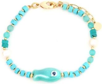 Panacea Turquoise & Freshwater Pearl Bracelet at Nordstrom