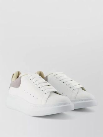 Alexander McQueen oversized leather sneakers contrast heel tab