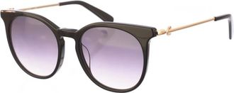 Longchamp Ovale Acetaat Zonnebril met UV-bescherming - Dames - Zonnebrillen - Zwart - ONE Size - Accessoires