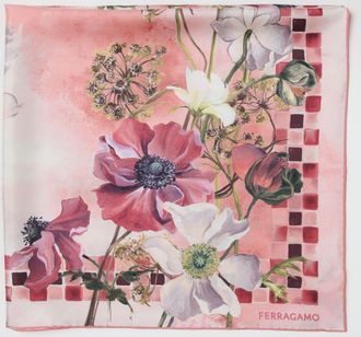Ferragamo Foulard Ferragamo in seta con stampa floreale
